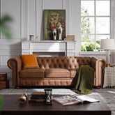 Bellemave® 88.5" Classic Chesterfield Sofa Faux Leather - Bellemave